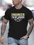 Men's T-Shirt Engineer Im Not Arguing With Science Symbols Under White Letters