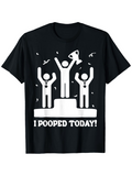 Men's T-Shirt I Pooped Today Podium Celebration With Confetti And Trophy Winner Figure