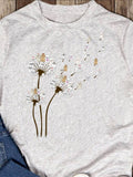 Men's T-Shirt Soft Breeze With Whimsical Dandelion Seeds Floating In Air Dandelion