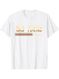 Men's T-Shirt Faded Retro Stripes With Soft Colors Around Text Letters