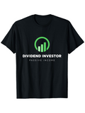Men's T-Shirt Dividend Investor Passive Income Modern Green Graphic With Finance Bars
