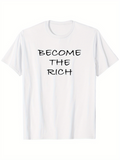 Men's T-Shirt Become The Rich Bold Statement Minimal Design White Shirt
