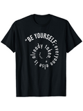 Men's T-Shirt Be Yourself Swirling White Text Artistic Inspiring Quote Typography T Shirt
