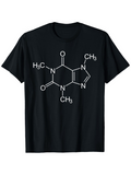 Men's T-Shirt Chemical Bond Lines With Molecular Formula Structure Caffeine