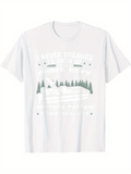 Men's T-Shirt I Never Dreamed I Would End Up Living In A Van Among Peaceful Pine Trees Under Mountain Stars