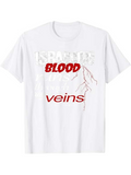 Men's T-Shirt Blood Flow With Scarlet Letters And Vein Illustration T Shirt