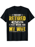 Men's T-Shirt Funny Retirement Bold Yellow Lettering On Black Shirt
