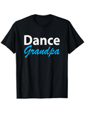 Men's T-Shirt Dance Grandpa Bold White Lettering Over Blue Script Grandpa T Shirt