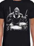 Women's T-Shirt Wild Jungle Drummer Under Midnight Lights Gorilla