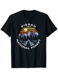 Men's T-Shirt Pisgah National Forest Under Sunset With Majestic Mountains And Winding Road