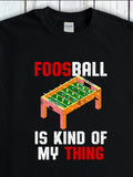 Men's T-Shirt Foosball Table Surrounded By Vintage Distressed Bold Typography Game