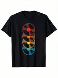 Men's T-Shirt Retro Colorful Spinning Vintage Gradient Geometric Shapes Fan