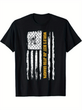 Men's T-Shirt Worlds Best Jiu Jitsu Grandpa Vintage American Flag With Distressed Texture