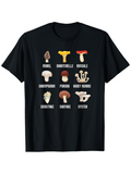 Men's T-Shirt Morel Chanterelle Russule Champignon Porcini Honey Agaric Enokitake Shiitake Oyster Mushroom