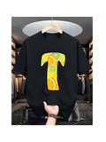 Men's T-Shirt Summer Citrus Fruit Patterned Letter T