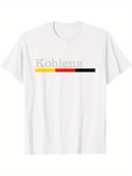 Men's T-Shirt Koblenz Minimalist Stripes With German Flag Color Blocks T Shirt