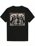 Men's T-Shirt Vintage Occult With Wizards Standing Among Ornate Mystical Patterns