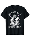 Men's T-Shirt You Had Me At Reading Skeleton With Flowers And Pink Hearts Book
