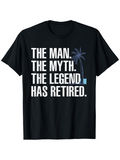 Men's T-Shirt The Man The Myth The Legend Has Retired With Blue Palm Tree
