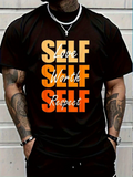 Men's T-Shirt Love Worth Respect Among Bold Gradient Self Typography