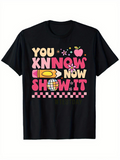 Men's T-Shirt You Know Now Show It Bright Flowers Pencil Apple Disco Ball Elements