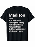Men's T-Shirt Madison Strong Intelligent Beautiful Female With Classy Sassy Confident Attitude T Shirt