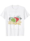 Men's T-Shirt Apple Pickers Among Leaves With Wooden Basket Fruit Apple
