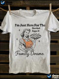 Men's T-Shirt Im Just Here For The Deviled Eggs And Family Drama Retro Apron Woman