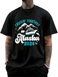 Men's T-Shirt Cruisin Together Snowy Mountains And Large Cruise Ship Alaska