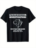 Men's T-Shirt Paranormal Investigators With Flashlight Recorder And Batteries T Shirt