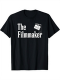 Men's T-Shirt The Filmmaker Classic Cinematic Slate Illustration With Bold Typeface Clapperboard