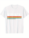 Men's T-Shirt Israel Vintage Sunset Stripes Over White T Shirt