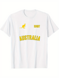 Men's T-Shirt Kangaroo With Bold Yellow Text Australia