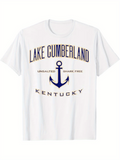 Men's T-Shirt Lake Cumberland Anchor Below Tranquil Sunrise Blue Waters Kentucky