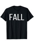 Men's T-Shirt Bold White Letters On Black Classic Minimalist Fall T Shirt