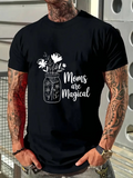 Men's T-Shirt Moms Are Magical Daisies Blooming In Glass Jar Surrounded By Leaves