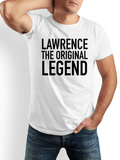 Men's T-Shirt Lawrence The Original Legend Bold Statement Graphic Legend