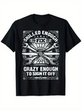 Men's T-Shirt Skilled Enough To Fix It Vintage Tools With Classic Car Engine Design