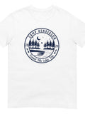 Men's T-Shirt Camp Henderson Crescent Moon Among Pine Trees Reflected On Lake