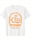 Men's T-Shirt Packed Full Of Goodness Fresh Citrus Fruits With Sliced Juicy Orange Under Sunshine Oranges