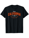 Men's T-Shirt Original California With Stars And Red West Coast Lettering T Shirt