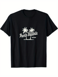 Men's T-Shirt Puerto Vallarta Mexico With Sunlit Palms And Relaxing Coastal Atmosphere T Shirt