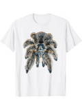 Men's T-Shirt Realistic Furry Texture With Shadows Surrounding Bold Detailed Tarantula Spider