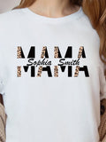 Women's T-Shirt Sophia Smith Bold Lettering With Leopard Pattern Mama Text