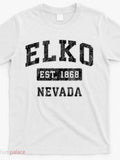 Men's T-Shirt Elko Est 1868 Nevada Vintage Distressed College Style Graphic Shirt