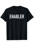 Men's T-Shirt Enabler Bold White Letters On Minimalist Modern Statement T Shirt