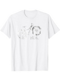 Men's T-Shirt Ride Among Faded Bicycle Sketch Design With Subtle Urban Elements Bicycle
