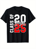 Men's T-Shirt Class Of Twenty Five In Bold Red Numbers Senior