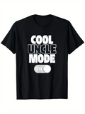 Men's T-Shirt Cool Uncle Mode On Bold Text With Graphic Switch Button Design T Shirt