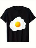 Men's T-Shirt Sunny Side Up Egg With Playful Shine And Smooth Liquid Center Egg
